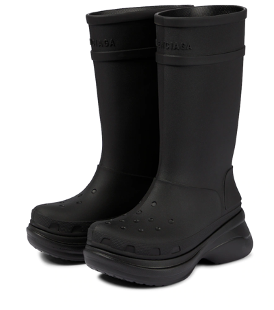 Shop Balenciaga X Crocs Rubber Boots In Black