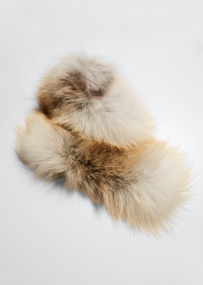 Shop Gorski Fox Fur Cuffs In Golden Island