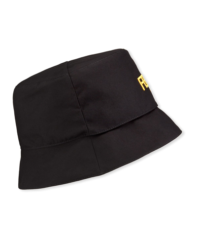 Shop Fendi Men's Ff Logo Reversible Bucket Hat In F0qa1 Black