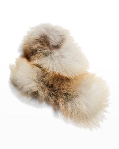 Shop Gorski Fox Fur Cuffs In Golden Island