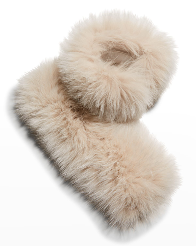 Shop Gorski Fox Fur Cuffs In Iceberg