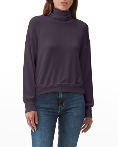 Shop Michael Stars Mimi Turtleneck Pullover Top In Gyp