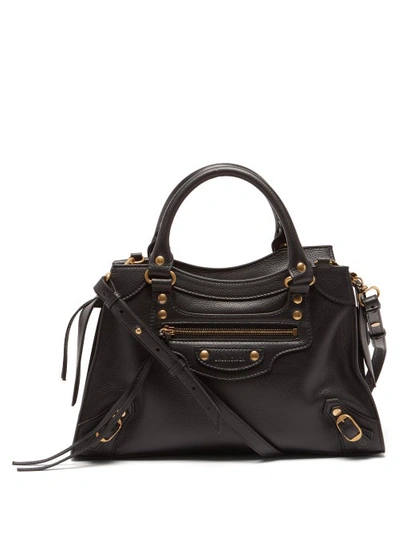 Balenciaga Neo Classic City Mini Pebbled Leather Satchel Bag