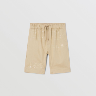 Shop Burberry Childrens Horseferry Print Cotton Shorts In Archive Beige