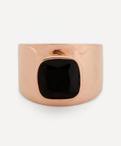 Shop Adore Adorn Rose Gold Plated Vermeil Silver Lilly Black Onyx Ring