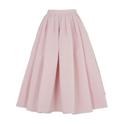 Shop Alexander Mcqueen Midi Skirt In Ice Pink