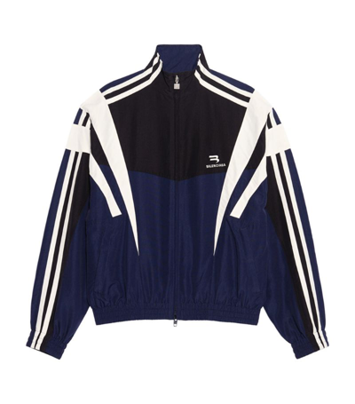 Shop Balenciaga Sporty B Jacket In Blue