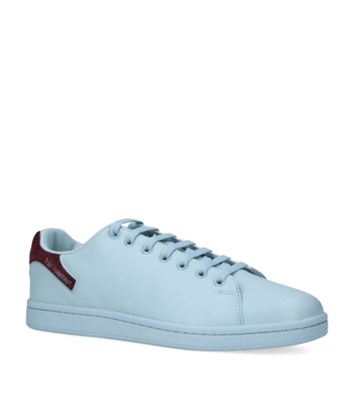 Shop Raf Simons Leather Orion Sneakers In Blue