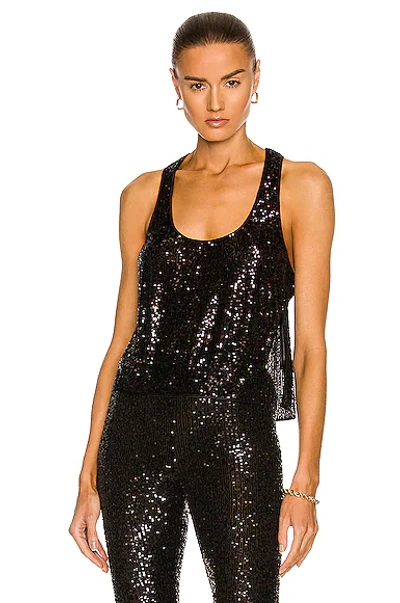 Shop Tom Ford Sequin Tank Top In Black