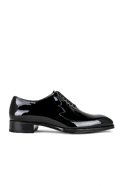 Shop Tom Ford Elkan Patent Evening Lace Up In Black