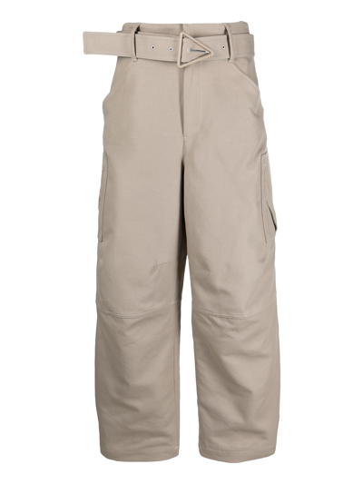 Shop Bottega Veneta Trousers Beige