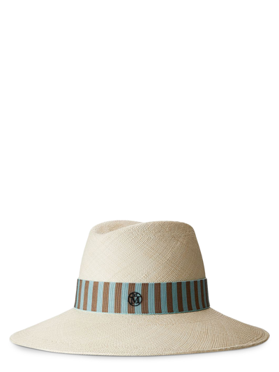 Shop Maison Michel Hats Cream In Beige