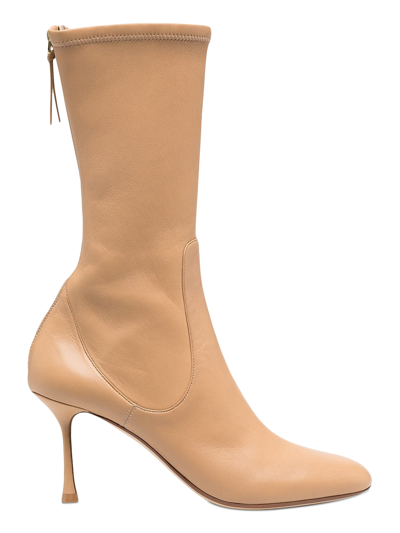 Shop Francesco Russo Women's Ankle Boots -  - In Beige Leather