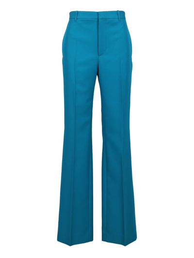 Shop Balenciaga Synthetic Fibers Trousers In Blue
