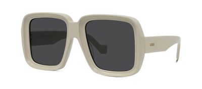Shop Loewe Lw40071u 57a Oversized Square Sunglasses In Grey