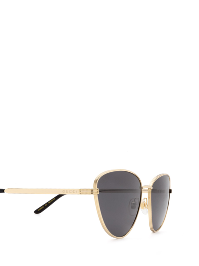 Shop Gucci Gg0803s Gold Female Sunglasses