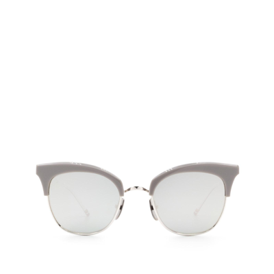 Shop Thom Browne Tb507 B-t-gry-slv Female Sunglasses