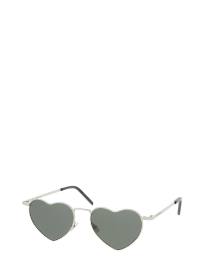 Shop Saint Laurent Sl 301 Silver Female Sunglasses