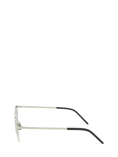 Shop Saint Laurent Sl 301 Silver Female Sunglasses