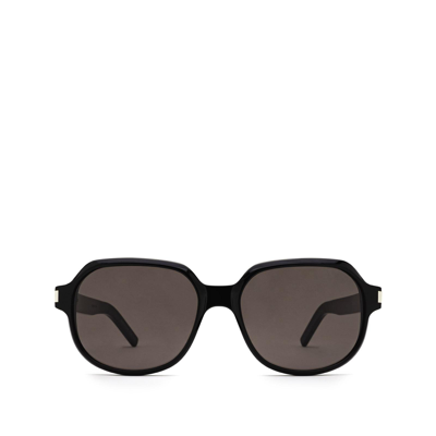 Shop Saint Laurent Sl 496 Black Female Sunglasses