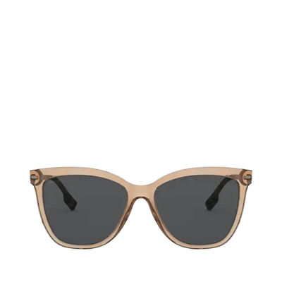 Shop Burberry Be4308 Transparent Brown Female Sunglasses