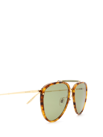 Shop Gucci Gg0672s Havana Male Sunglasses