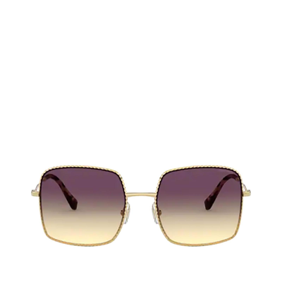 Shop Miu Miu Mu 61vs Gold Female Sunglasses