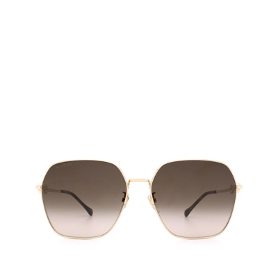 Shop Gucci Gg0882sa Gold Female Sunglasses