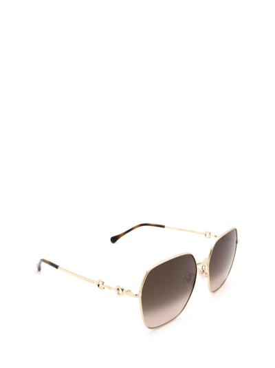 Shop Gucci Gg0882sa Gold Female Sunglasses