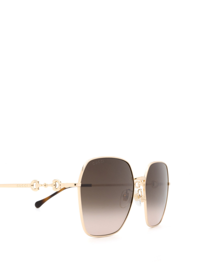Shop Gucci Gg0882sa Gold Female Sunglasses