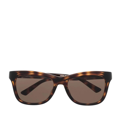 Shop Balenciaga Unisex  Bb0151s Havana Unisex Sunglasses