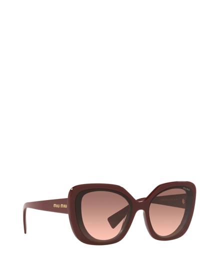 Shop Miu Miu Mu 06xs Pink Bordeaux Female Sunglasses