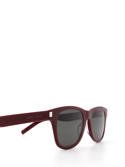 Shop Saint Laurent Unisex  Sl 51-b Slim Burgundy Unisex Sunglasses