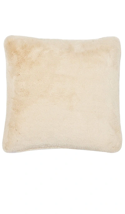 Shop Apparis Brenn Faux Fur Pillowcase In 拿铁咖啡色