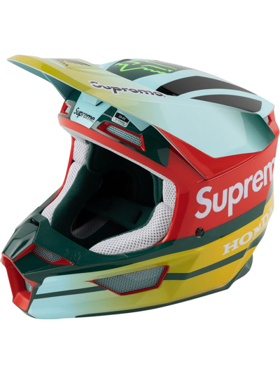 Shop Supreme X Honda X Fox Racing V1 Helmet In Blau
