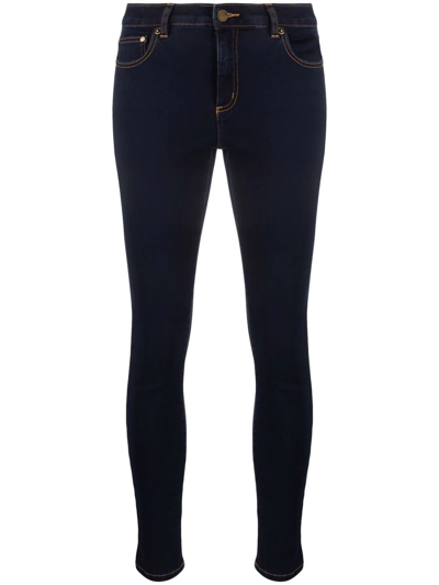 Shop Michael Michael Kors Mid-rise Skinny Jeans In Blau