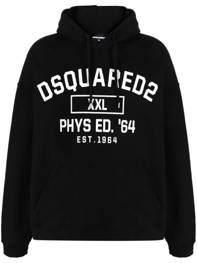 Shop Dsquared2 Logo-print Hoodie In Schwarz