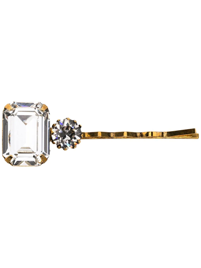 Shop Jennifer Behr Crystal-embellished Hair Pin In Gold