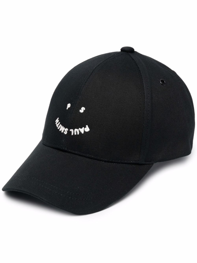 Shop Ps By Paul Smith Embroidered-logo Baseball Cap In Schwarz