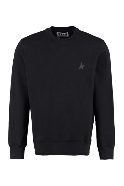 Shop Golden Goose Deluxe Brand Star Print Crewneck Sweatshirt In Black