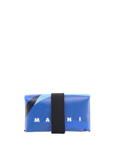 Shop Marni Logo Print Strap In Multi