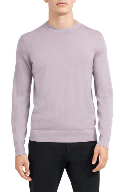 Shop Theory Regal Crewneck Sweater In Dusty Orchid