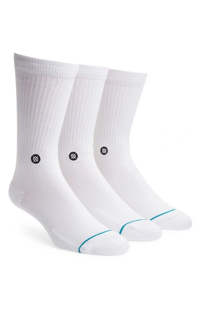 Shop Stance Icon Assorted 3-pack Crew Socks In White