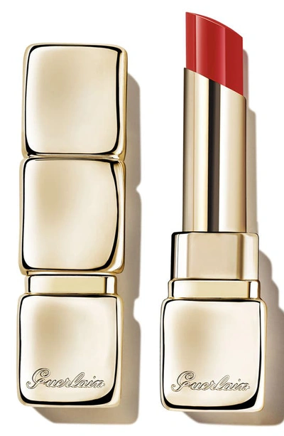 Shop Guerlain Kisskiss Shine Bloom Lipstick In Petal Red