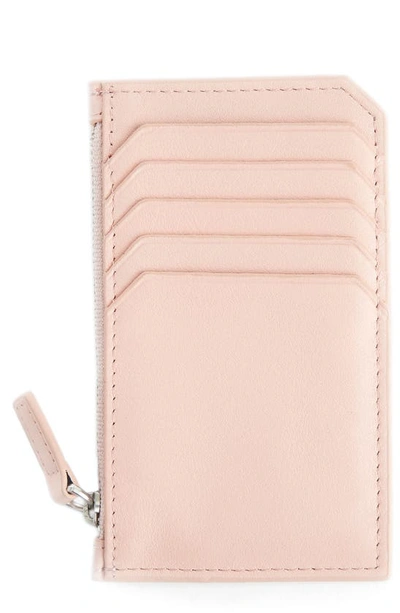 Shop Royce New York Zip Leather Card Case In Light Pink