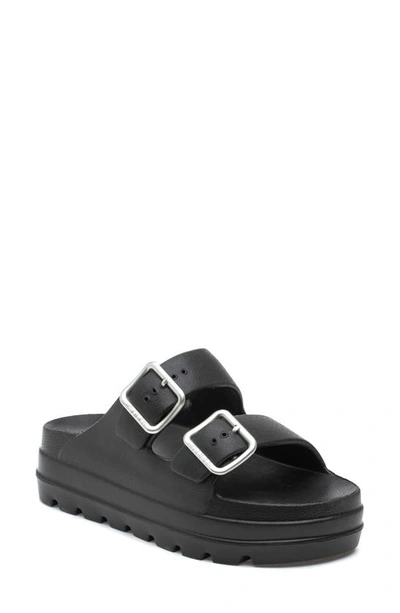 Shop Jslides Simply Platform Slide Sandal In Black/ Black