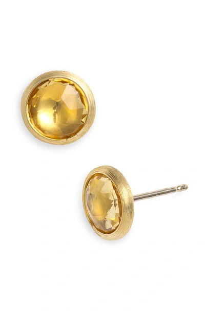 Shop Marco Bicego 'jaipur' Stone Stud Earrings In Citrine