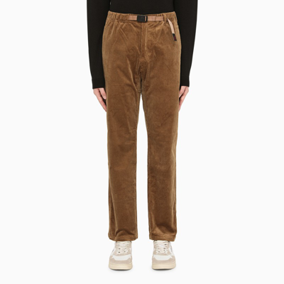 Shop Gramicci Beige Ribbed Velvet Trousers In Brown