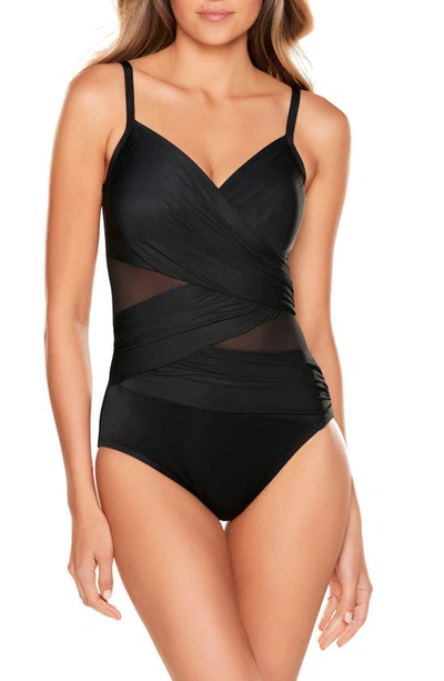 Shop Miraclesuitr Miraclesuit(r) Network Mystique Underwire One-piece Swimsuit In Blk