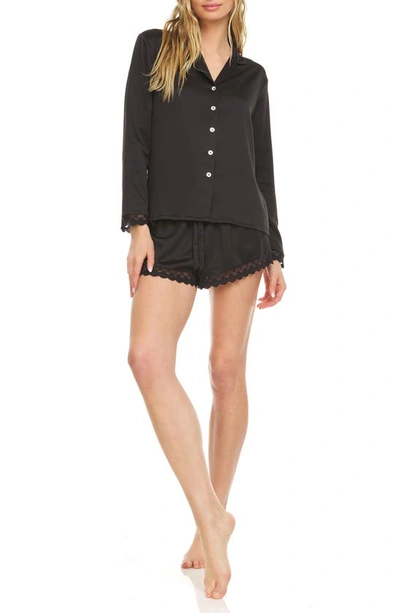 Shop Flora Nikrooz Victoria Short Pajamas In Black